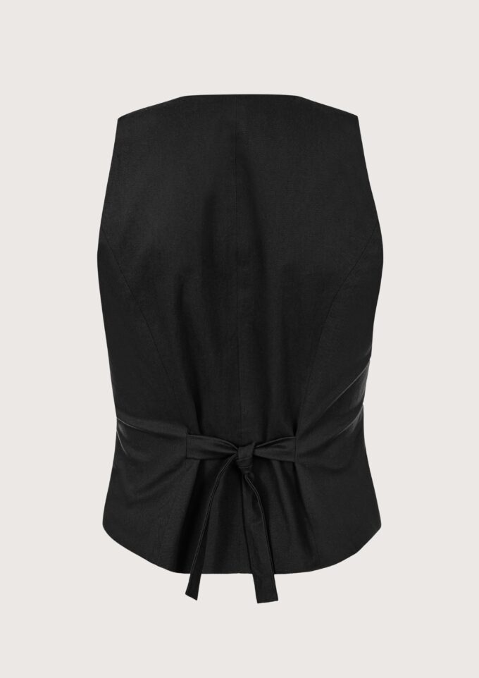 Nancy Black Fitted Vest