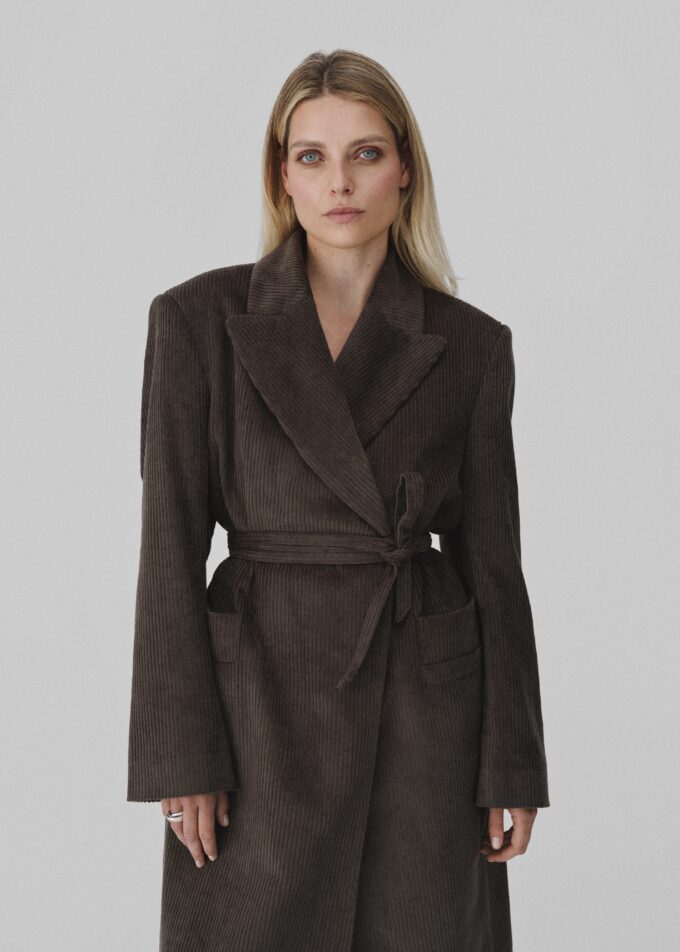 Penelope Corduroy Trench Coat