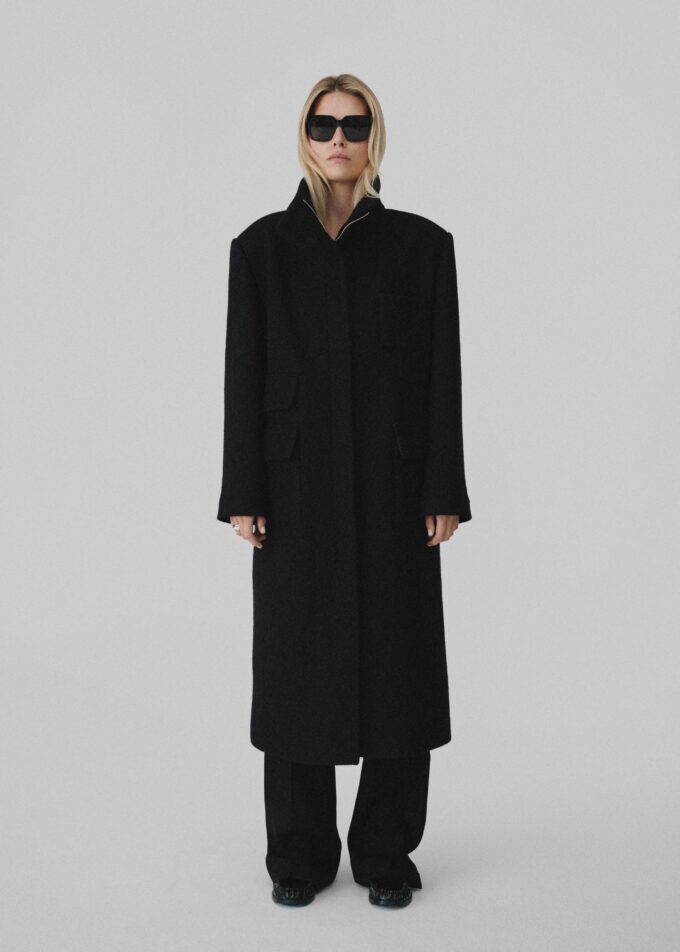 Tatum Black Wool Coat