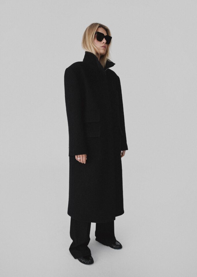 Tatum Black Wool Coat