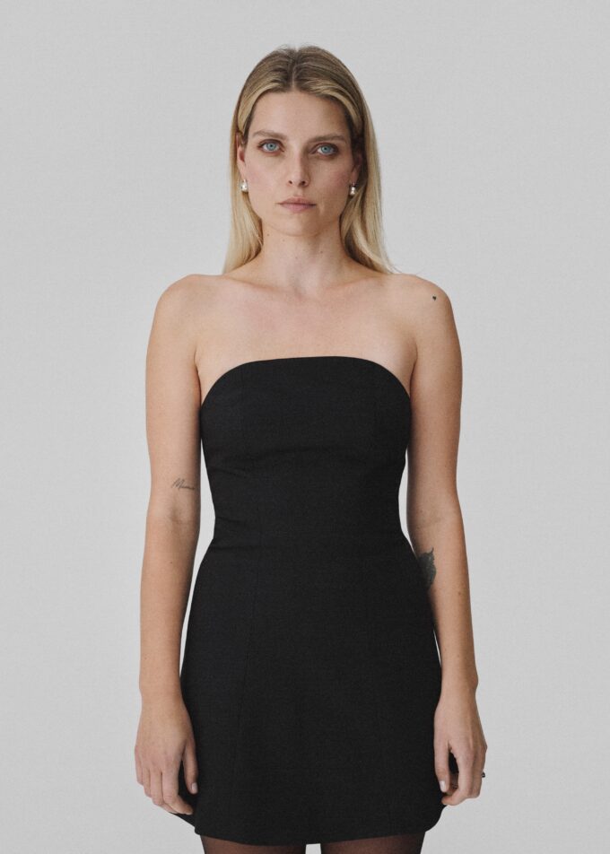 Sarah Strapless Dress Black