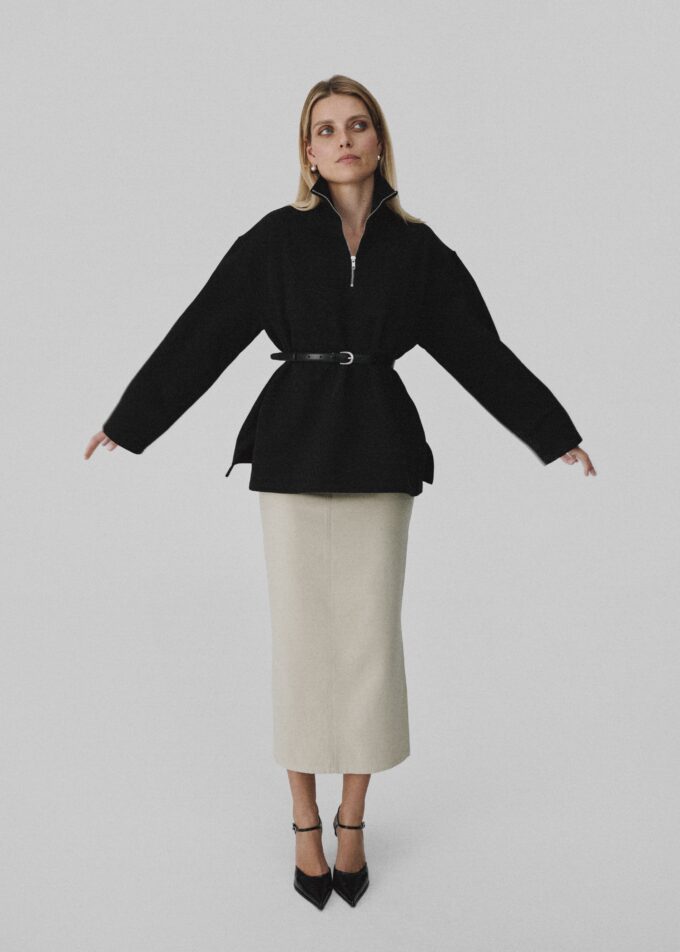 Piper Sage Midi Skirt