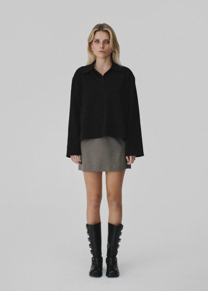 Rory Black Longsleeve Polo