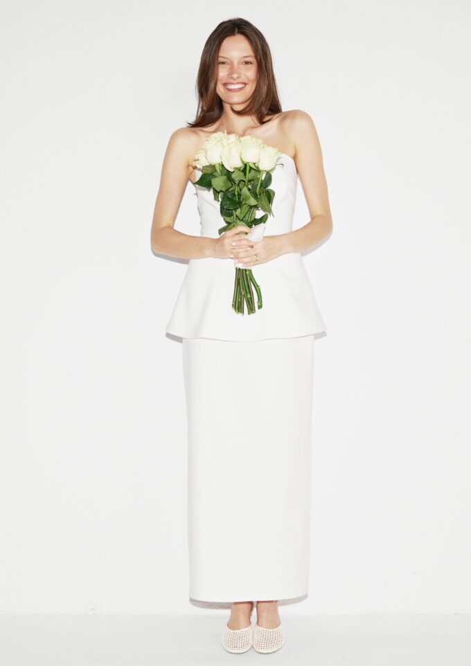 Valerie Strapless Top White