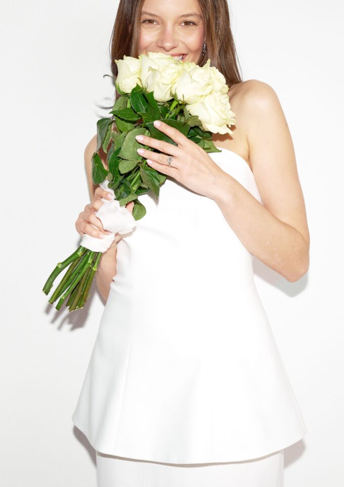 Valerie Strapless Top White