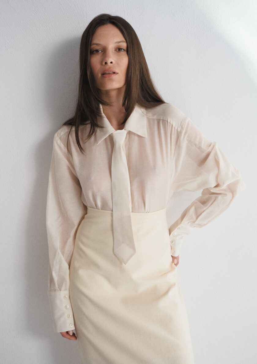 Aurora Shirt Cream - obrazek 3
