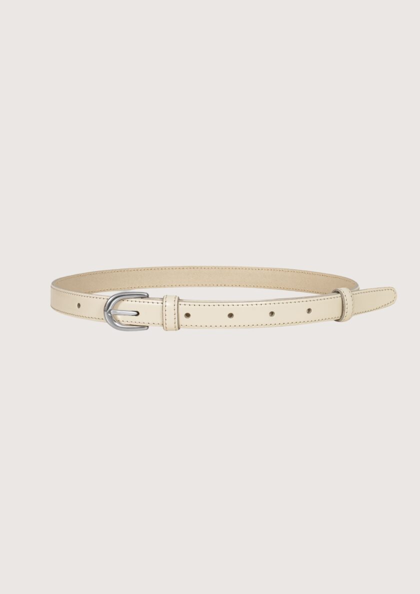 Selene Leather Belt Cream