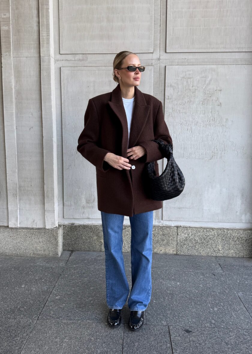 Chloe Brown Oversized Blazer