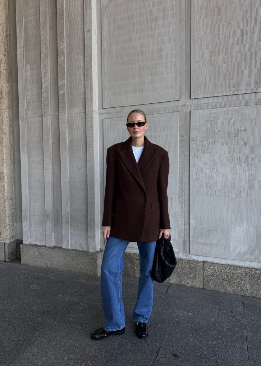 Chloe Brown Oversized Blazer - obrazek 2