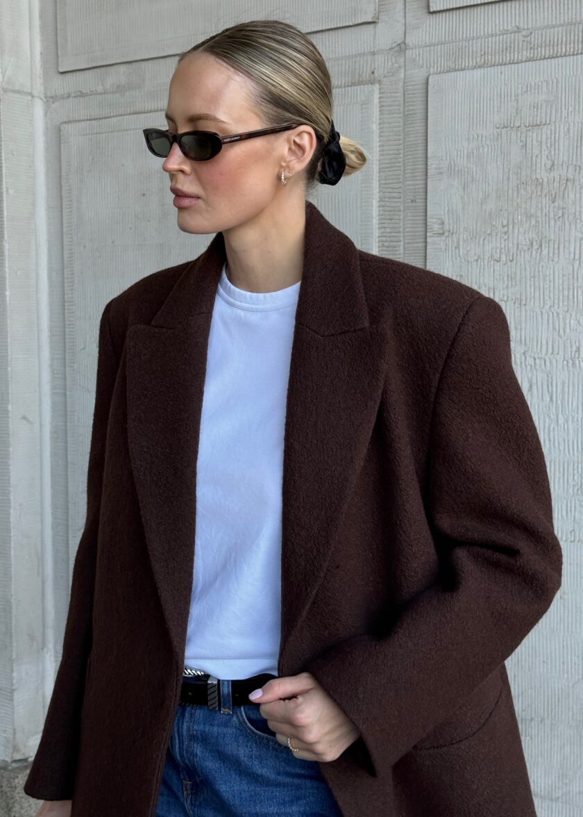 Chloe Brown Oversized Blazer - obrazek 5