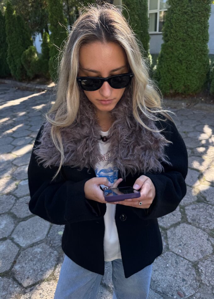 Szaliczek Dagmar Violet Grey