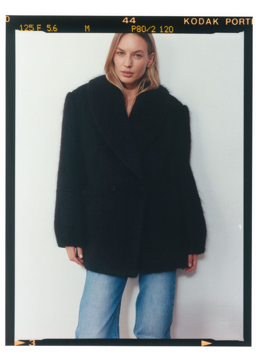 Lea Mohair Black Coat