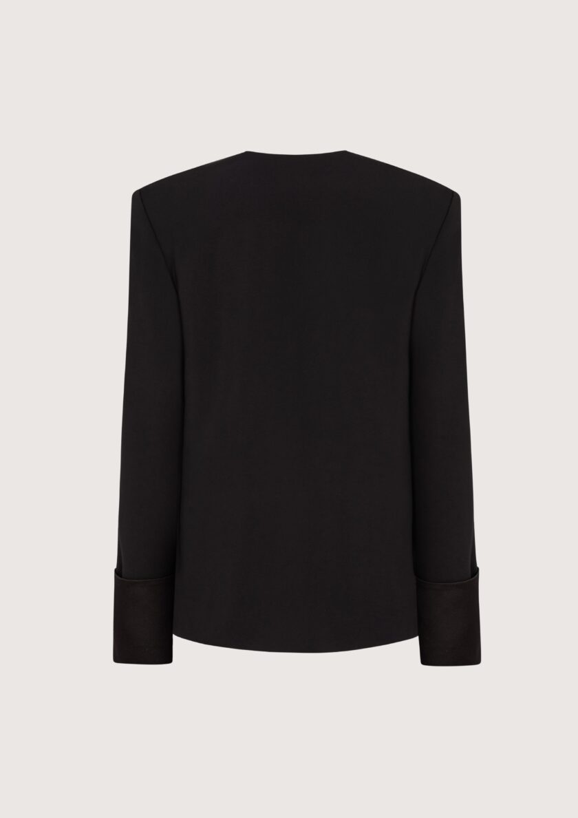 Rhea Black Soft-Tailored Blazer - obrazek 7