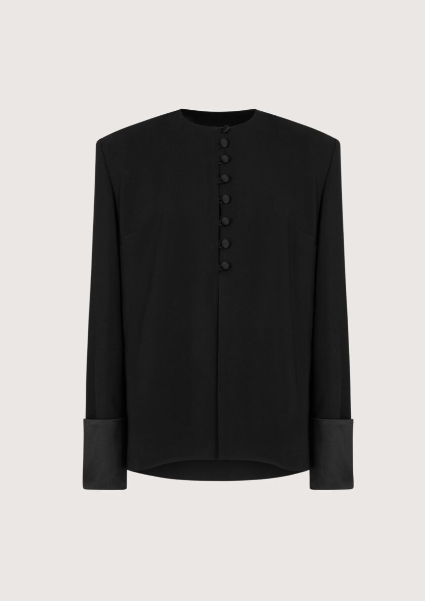 Rhea Black Soft-Tailored Blazer - obrazek 6