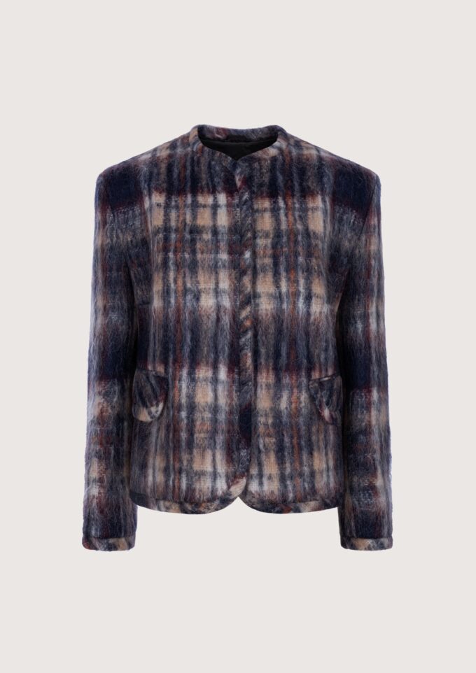 Franny Mohair Tartan Jacket
