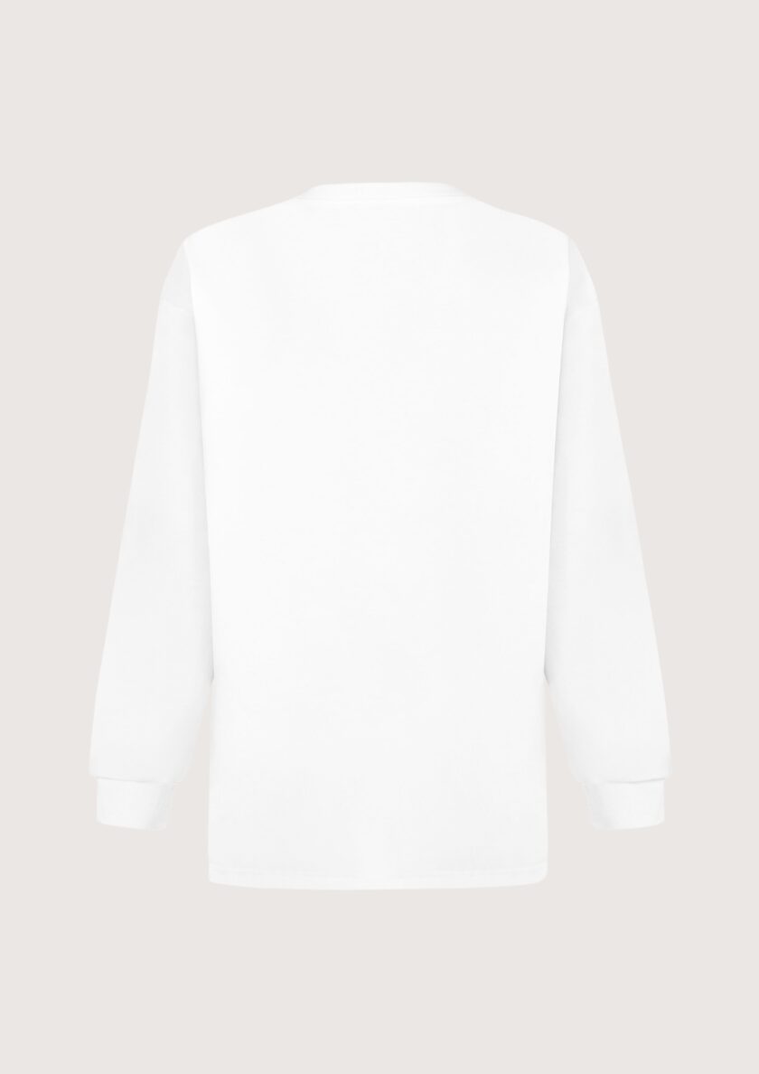 Jonathan White Oversized Longsleeve - obrazek 2