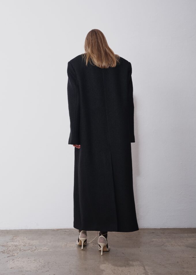 Rowan Black Wool Coat