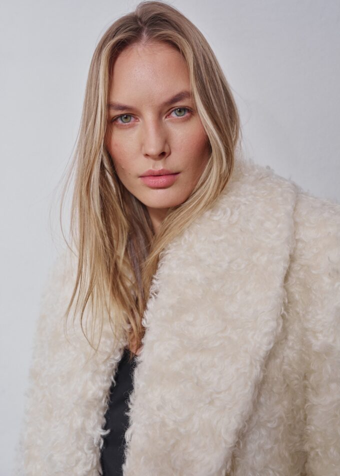 Stephanie Mohair Fur Coat