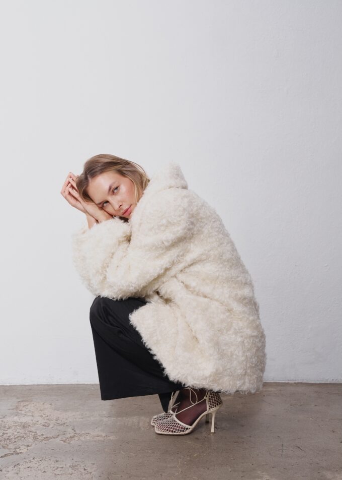 Stephanie Mohair Fur Coat