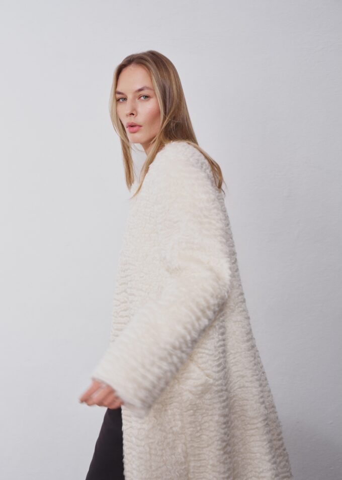 Arke Cream Fur Coat