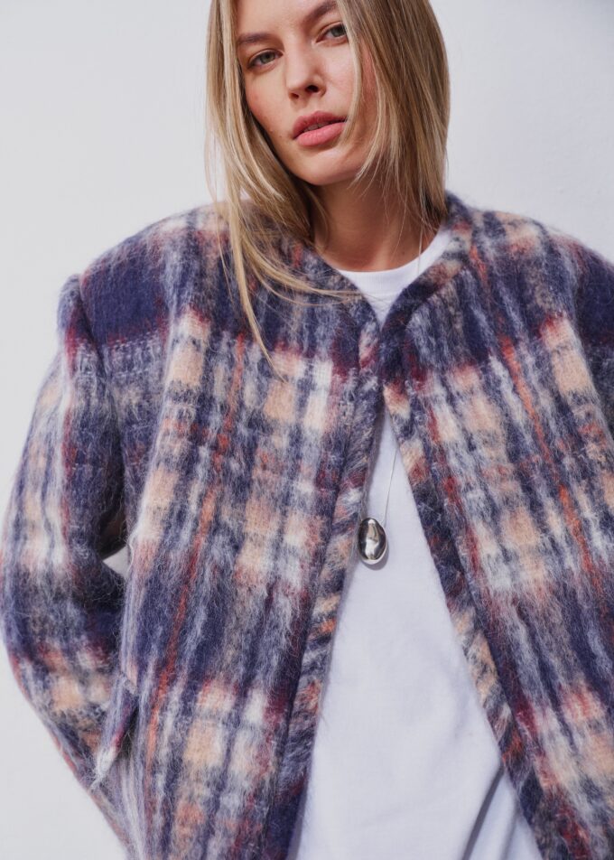 Franny Mohair Tartan Jacket