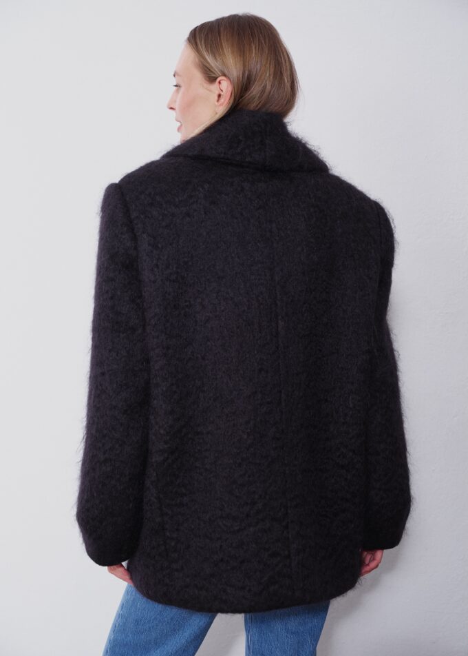 Lea Mohair Black Coat