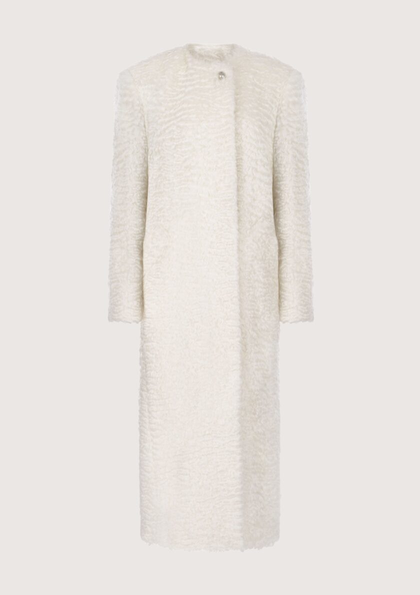 Arke Cream Fur Coat - Image 8