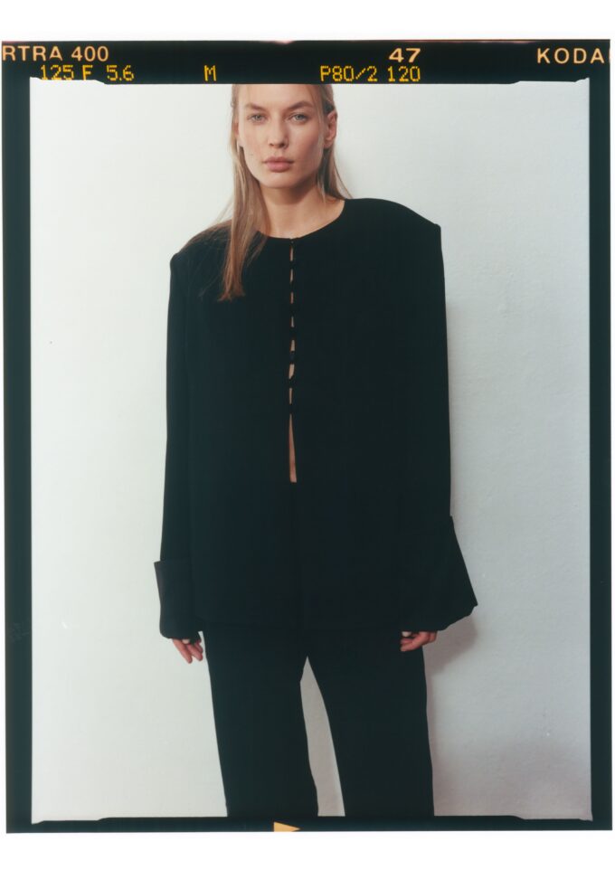 Rhea Black Soft-Tailored Blazer
