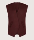 Edith Burgundy Oversized Vest